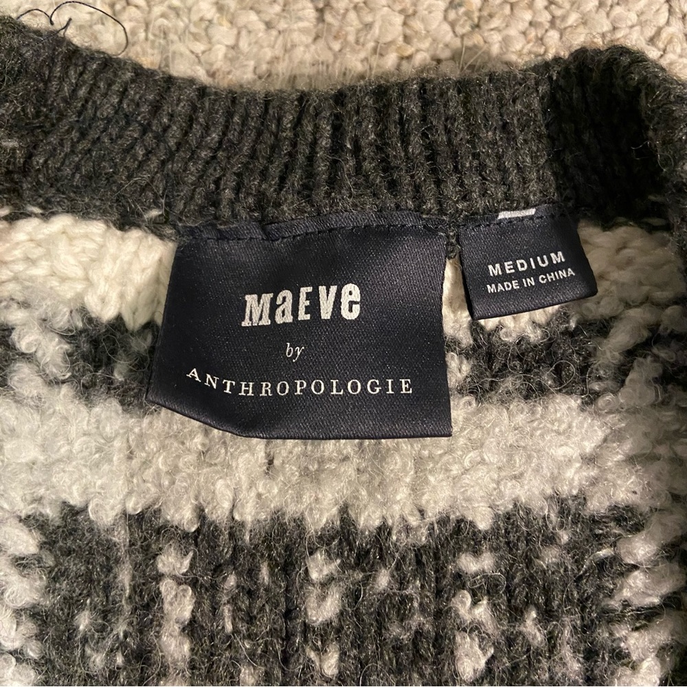 Anthropologie Maeve Freyja Plaid Sweater Coat - Picture 5 of 6